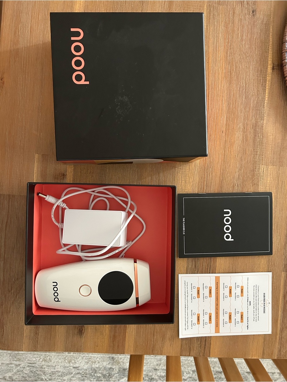 nood IPL Hair Removal Device Flasher 2.0 - White & Rose Gold